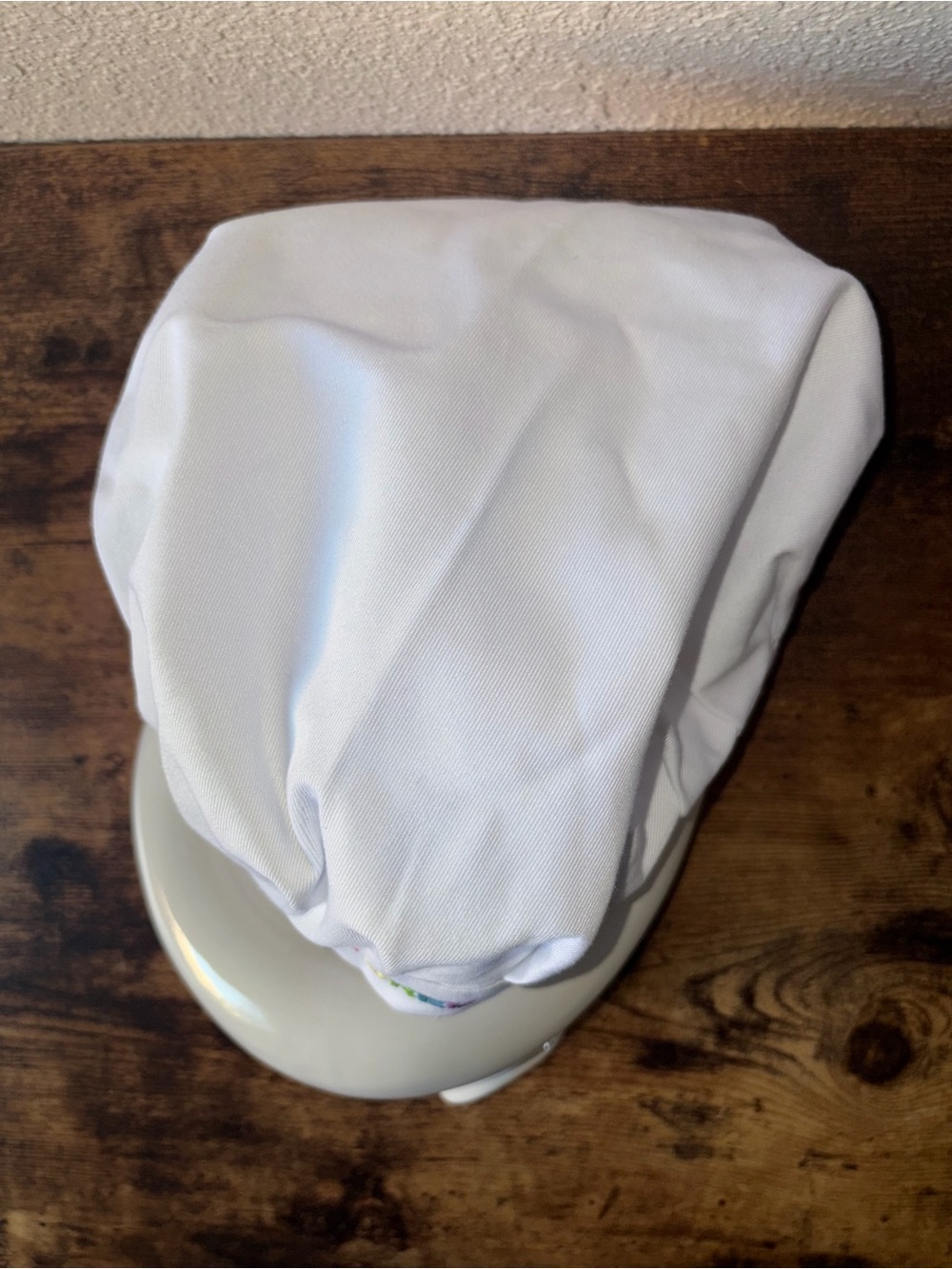 Kids Chef Hat LE CREUSET White Rainbow Logo Cotton Blend Youth Child - Picture 2 of 9
